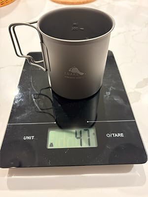 TOAKS Ultralight 450ml Titanium Cup – Camping Mug with Foldable Handles, 48g, Backpacking & Hiking Gear