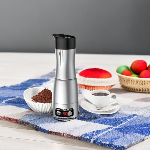 12V Coffee Maker for Car, Portable Coffee Maker with 24V for Truck, Stainless Steel Self-Heating 150ml Car Espresso Machine for Camping, RV, Travel