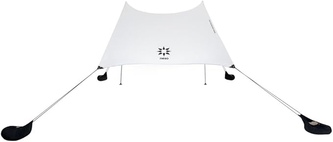 Neso Tents Beach Tent with Sand Anchor, Portable Canopy Sunshade - 7' x 7' - Patented Reinforced Corners(White)