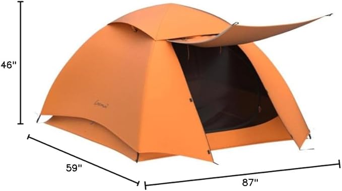 Clostnature Polaris Lightweight Backpacking Tent - 1/1.5/2/3/4/6 Person Ultralight Waterproof Camping Tent, 3 Season Large Size Easy Setup Tent for Family, Outdoor, Hiking and Mountaineering
