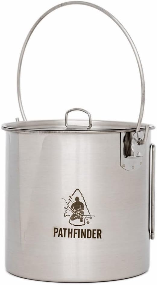 The Pathfinder School Stainless Steel Bush Pot and Lid Set (64 ounce)