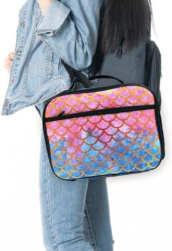 Mermaid Lunch Bag Insulated Reusable Lunch Box Kids Girls Boys Cooler Thermal Tote Bag For Men Women School Work Picnic