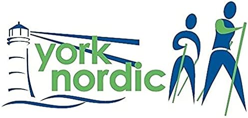 Official Nordic Walking Poles - True Classic Nordic Glove Grips, Lightweight, Adjustable, and Collapsible -2 Pieces w/flip Locks, Detachable Feet and Travel Bag by York Nordic - Heights 5'4"-6'2"