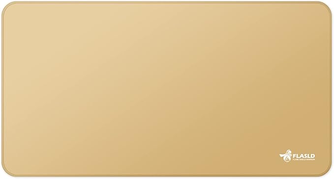 FLASLD Fire Resistant Rugs for Fireplace, Grill and Stove, 24 X 42 inches Under The Grill Protective Deck and Patio Mat, Easy to Clean and Reusable Fire Pit Mat, Khaki