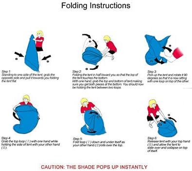 Automatic Pop Up Instant Portable Outdoors Quick Cabana Beach Tent Sun Shelter