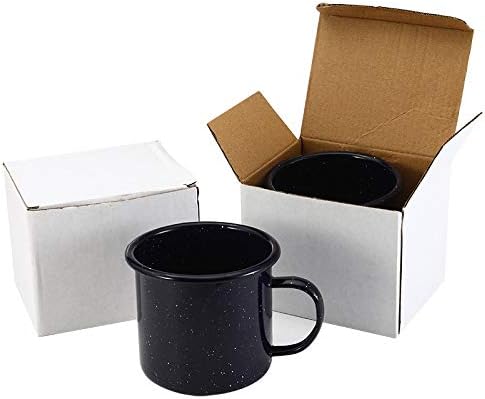 2 pcs 16oz Outdoor Mugs - Enamel Coffee Tea Camping Cup Mugs - Portable & Reusable (Blue-2 pcs)