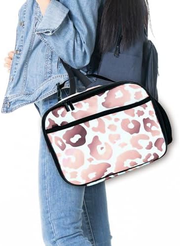 Leopard Lunch Bag Insulated Reusable Lunch Box Kids Girls Boys Cooler Thermal Tote Bag For Men Women School Work Picnic