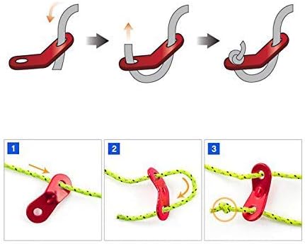 20 PCS Tent Rope Tensioner, Aluminum Guyline Cord Adjuster for Tent, Ultralight Strong Guy Lines Tensioner Tent Cord Tenord tensioner Camping Accessories