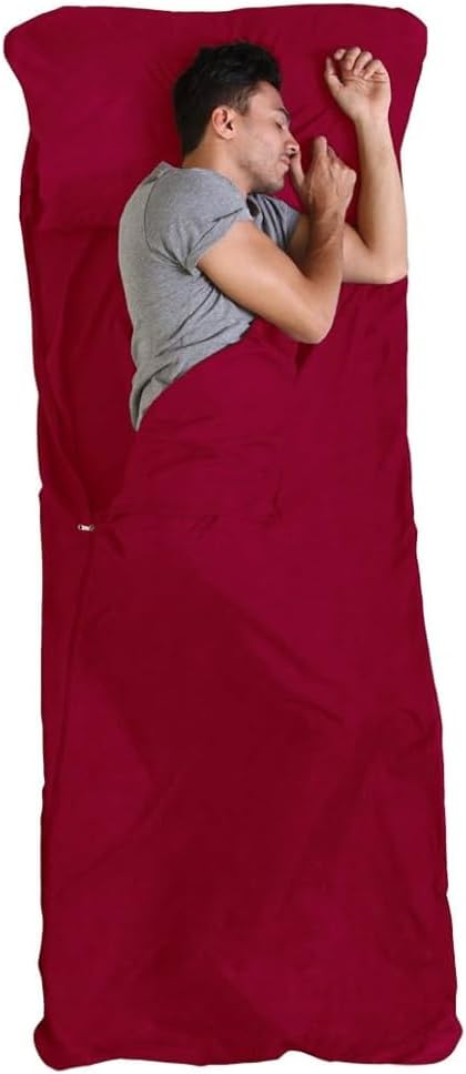 Sleeping Bag Liner - Adult Sleep Sack & Travel Sheets for Hotel - Travel Sleep Sack, Camping Sleeping Bag Liners for Cold Weather