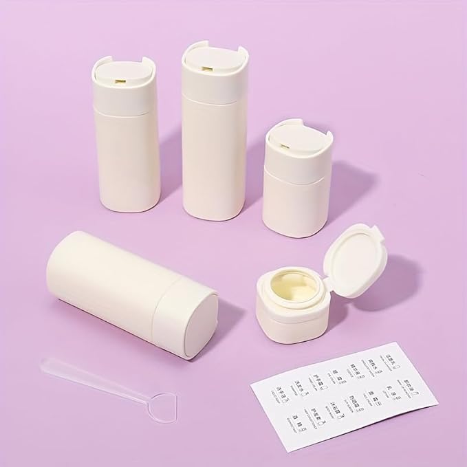 5pcs Travel Cream Dispenser Bottles Set Travel Bottles Toiletry Containers Set, TSA Approved, Travel Essentials