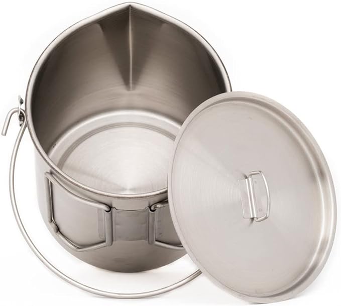 The Pathfinder School Stainless Steel Bush Pot and Lid Set (64 ounce)