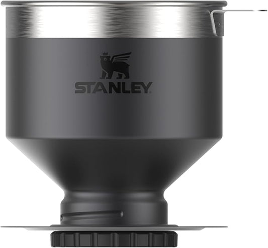 Stanley Perfect Brew Pour Over | Manual Single Cup Coffee Maker | Drip Coffee Maker with Reusable Filter | Easy Clean Stainless Steel | BPA-Free | Charcoal Glow