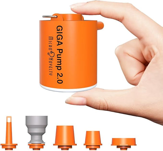 Portable Air Pump for Inflatables, Ultra-Light 2.8oz Rechargeable Mini Air Mattress Pump with Camping Light, Inflate Deflate for Air Mattress,Pool Floats, Vacuum Storage Bags