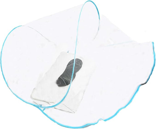 CMINGJ Portable Mosquito Head Net Foldable Pop-Up Travel Essentials Mosquito Net for Bed Free Installation-Large Size Suitable for Bedroom, Camping, nap (Extra Large)