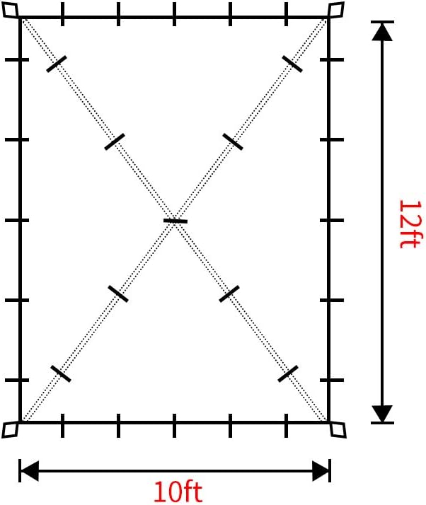 Gold Armour Rainfly Tarp Hammock, Premium 14.7ft/12ft/10ft/8ft Rain Fly Cover, Waterproof Ultralight Camping Shelter Canopy, Survival Equipment Gear Camping Tent Accessories (Green 12ft x 10ft)