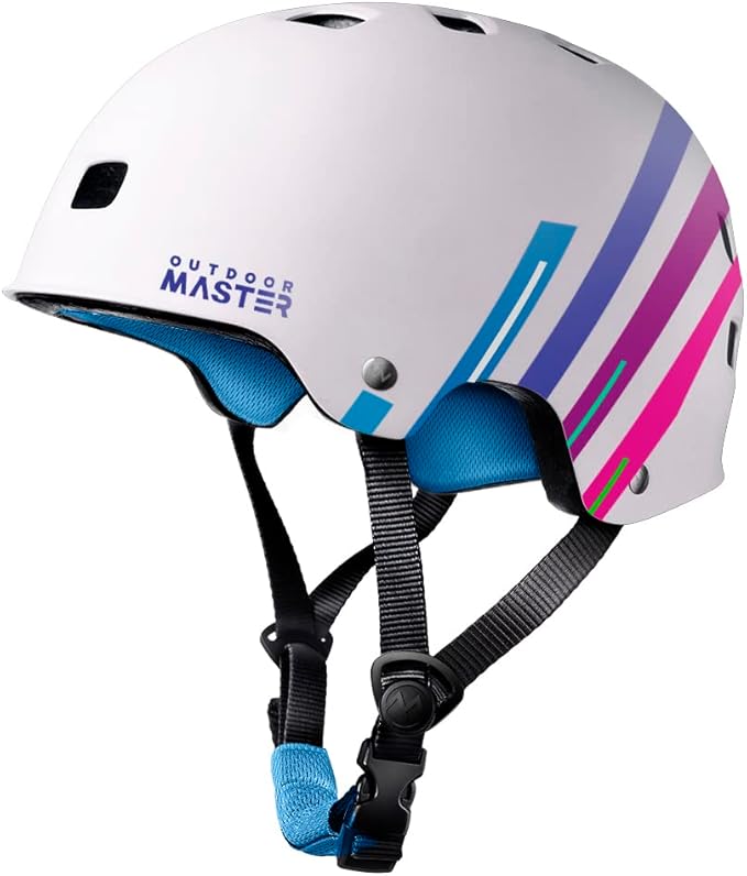 OutdoorMaster Skateboard Cycling Helmet - Two Removable Liners Ventilation Multi-Sport Scooter Roller Skate Inline Skating Rollerblading for Kids, Youth & Adults