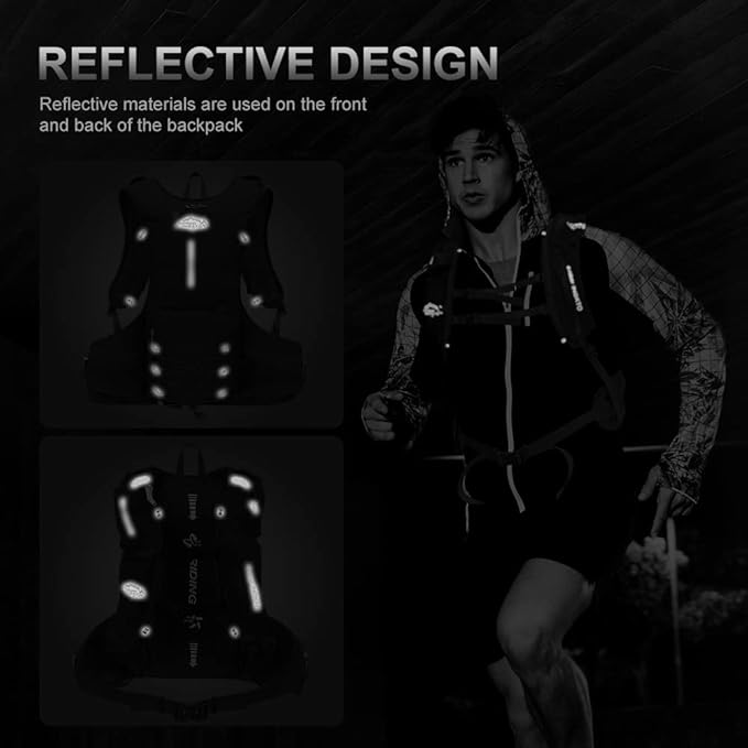 INOXTO Hydration Pack Backpack ,Water Backpack with 2L Leakproof Water Bladder, Running Hydration Vest for Man, Daypack for Cycling Motocross Climbing Trail Running