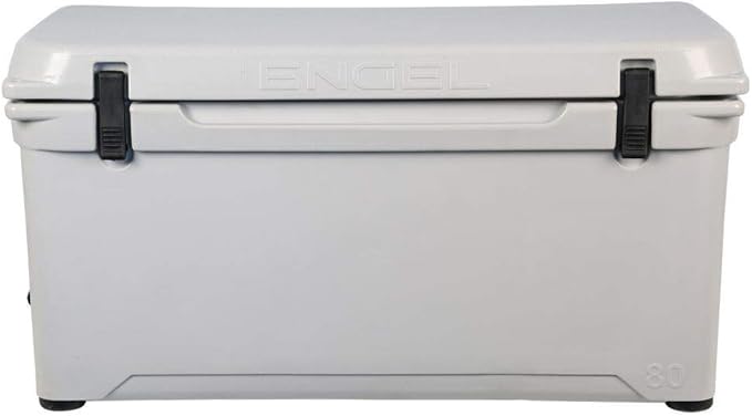Engel Coolers ENG80 Cooler | 75 Can High Performance Durable Seamless Rotationally Molded Ice Box for Camping, Hunting, and Fishing - Haze Gray