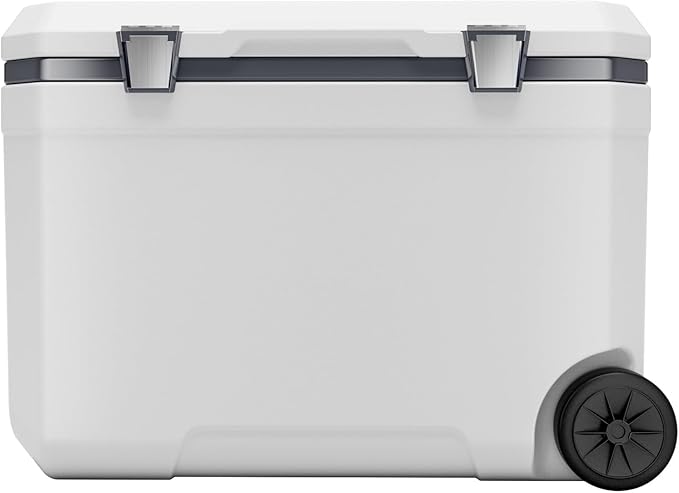 VEVOR Ultra-Light Hard Cooler, Ice Retention Cooler with Heavy Duty Handle, Ice Chest Lunch Box for Camping, Travel, Outdoor, Keeps Cool for up to 6 Days, 30% Lighter Than Rotomolded Coolers