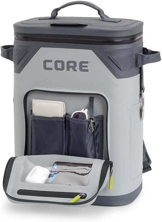 CORE Magnetic Leak Proof Soft Cooler with Waterproof Zipper | Insulated Bag Portable Ice Chest Box | Best Soft Cooler for Food & Beverages for Tailgating, Car Camping, Travel, and Family Beach Picnics