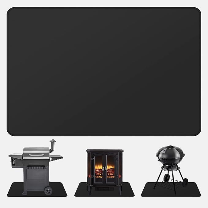 FLASHD 36x48' Double-Sided Fireproof Mat for Outdoor Grill & Fire Pit. Oil & Waterproof BBQ Protector