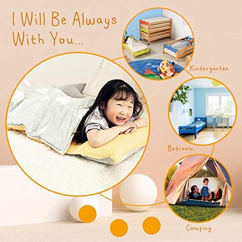 Toddlers Nap Mat with Removable Pillow and Soft Blanket, Lightweight Daycare Preschool Kindergarten Sleeping Bag, Travel Slumber for Kids Girls Boys