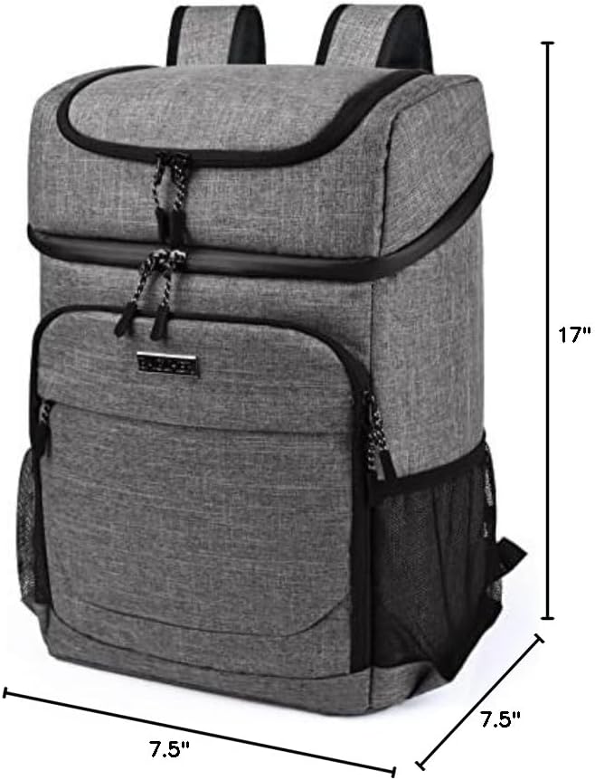 BAGLHER Lightweight Insulated Cooler Backpack - 30 Cans, Leak-Proof for Lunch, Picnic, Hiking, Camping Trips