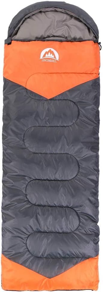 SWTMERRY Sleeping Bag 3 Seasons (Summer, Spring, Fall) Warm & Cool Weather - Lightweight,Waterproof Indoor & Outdoor Use for Kids, Teens & Adults for Hiking and Camping