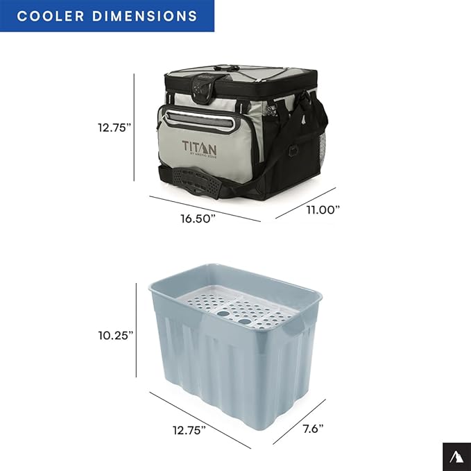 Arctic Zone Titan Deep Freeze Cooler - Zipperless Hardbody Cooler - Small & Large Capacity- Beach & Camping Cooler - Deep Freeze Insulation, HardBody Liner, and SmartShelf