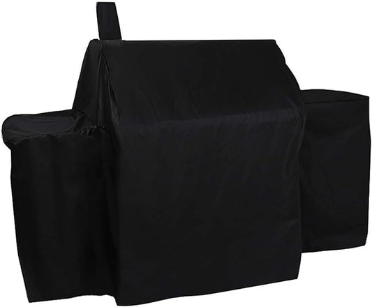 Heavy Duty Waterproof Grill Cover for Char-Griller 2121,2123 Grills and Char-Griller Smokers with Side Fire Box,Black