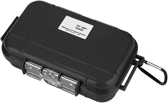 GOTOTOP Waterproof Storage Case, Outdoor Survival Storage Box Shockproof Waterproof Storage Case Airtight Carry Box Container for Outdoors Waterproof Container(Black)