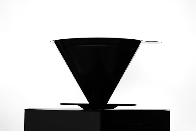 ATHIA Golden Stainless Steel Reusable Coffee Filter, Pour Over Cone Dripper with Fine Mesh, Paperless & Eco-Friendly Design, Fits Most Mugs, Carafes & Coffee Makers (Rose Golden, Standard)