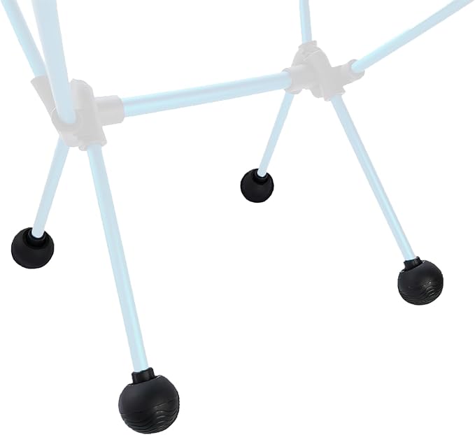 Fits 21-23mm Camping Chair Feets Rubber Ball Feet Anti Slipery Set of 4 Outdoor Chair Leg Cap Fishing Hiking, Compatible with Helinox Chair Zero One