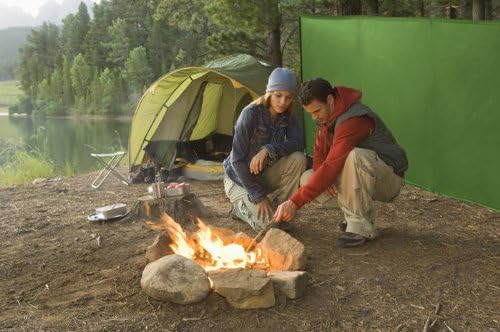 WallUp The Instant Outdoor Privacy Product, Versatile Privacy Tent, Works as a Privacy Screen, Wall Divider, Shelter, and Enclosure, Weather-Resistant, Durable, UV-Treated Cloth, 6' x 12', Green