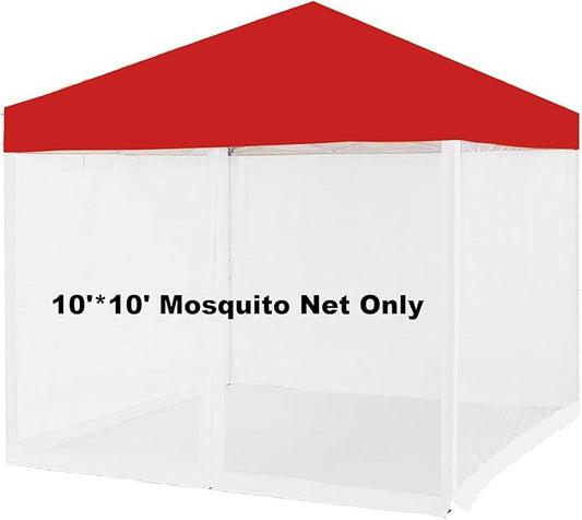 Mosquito Net with Zipper for Outdoor Camping Mosquito Net DIY Canopy Screen Wall Outdoor Mosquito Net for 10 x 10 Patio Gazebo and Tent