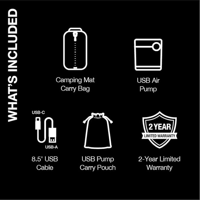 Intex 64011E TruAire TPU Luxury Camping Mattress: Fiber-Tech – Puncture-Resistant Laminate – QuickFill USB Air Pump – 300lb Weight Capacity – Twin Size