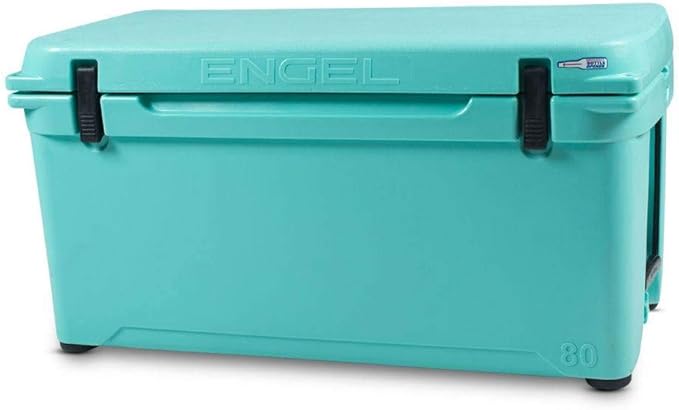 Engel Coolers ENG80 Cooler | 75 Can High Performance Durable Seamless Rotationally Molded Ice Box for Camping, Hunting, and Fishing - Seafoam