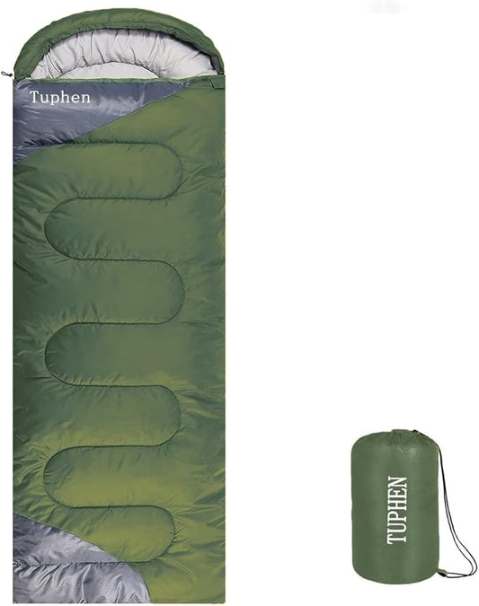 tuphen- Sleeping Bags for Adults Kids Boys Girls Backpacking Hiking Camping Microfiber Liner, Cold Warm Weather 4 Seasons Indoor Outdoor Use, Lightweight & Waterproof