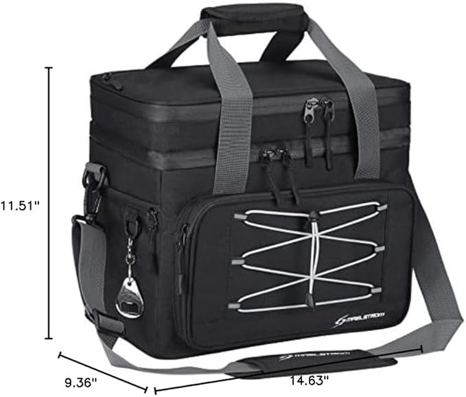 Maelstrom Soft Cooler Bag,Collapsible Soft Sided Cooler,24/30/60/75 Cans Beach Cooler,Ice Chest,Large Leakproof Camping Cooler,Portable Travel Cooler for Grocery Shopping,Camping,Road Trips