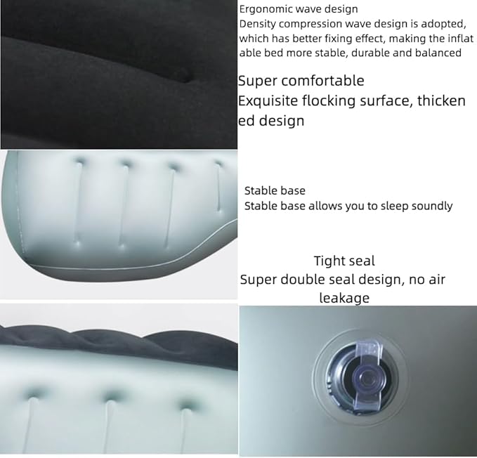 Inflatable SUV Car Mattress Back Seat Gap Filler Pad Extender Portable Sleeping Air Bed for Outdoor Camping Travel
