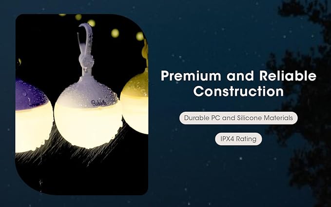 NITECORE Bubble Camping LED Lantern, 100 Lumen Bright Portable Lightweight Stylish Tent Lamp Hurricane Power Outage Outdoor Emergency Light with Nitecore Sticker (Yellow)