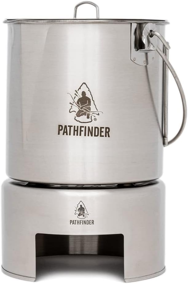 The Pathfinder School Stainless Steel Bush Pot and Lid Set (64 ounce)