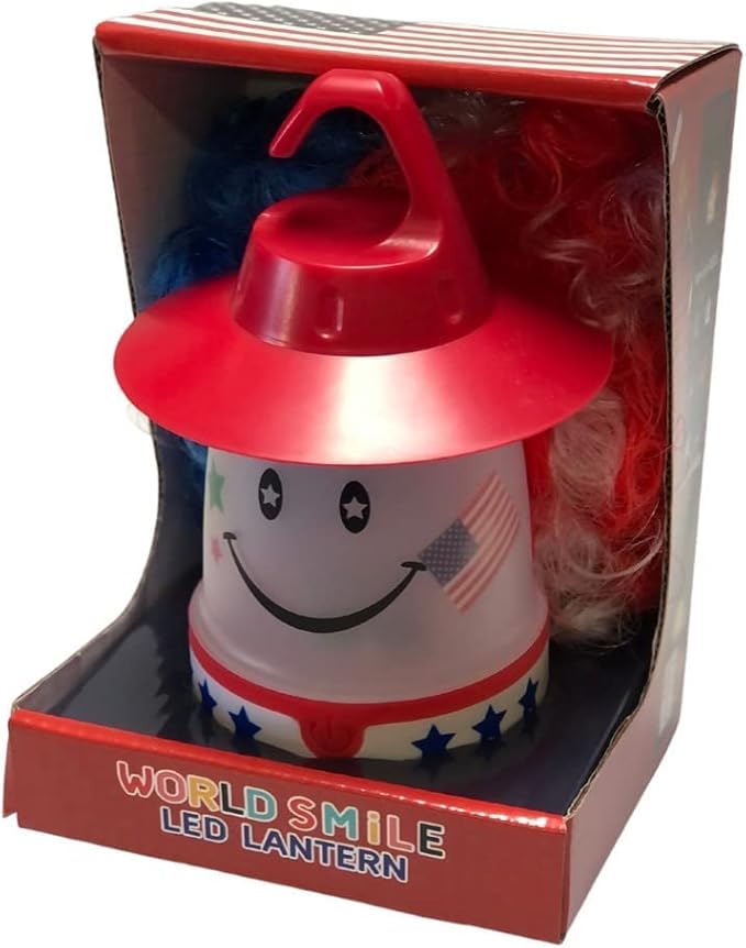Smile LED Lantern - USA - Portable Night Light Camping Lantern for Kids