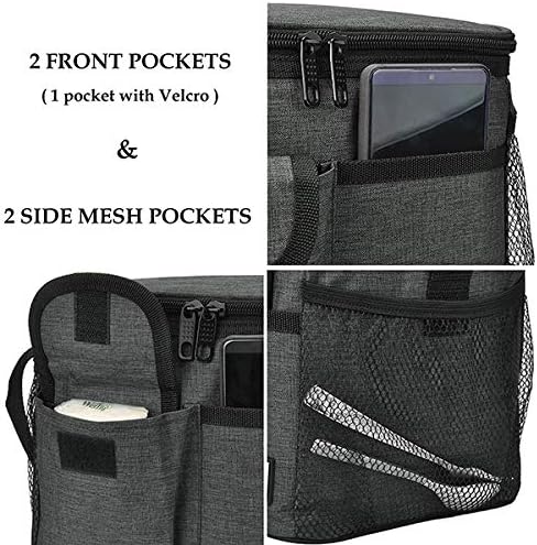 Tirrinia Insulated Lunch Box for Women Men, Leakproof Reusable Lunch Bag Containers for Adult,Working,Office,Lunch Soft Cooler Bag Tote for Picnic Hiking Beach,Charcoal