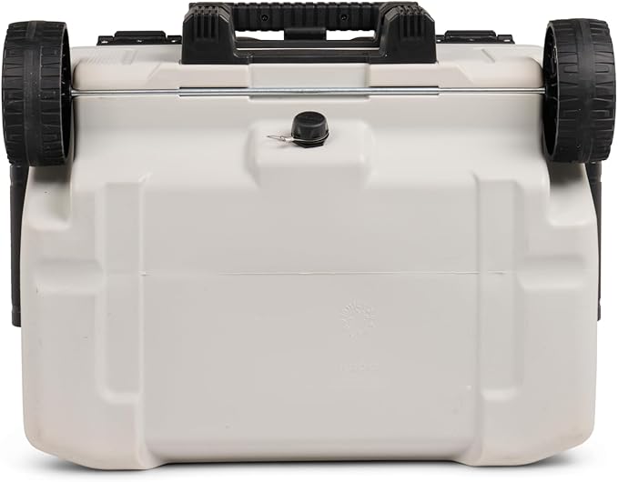Igloo Trailmate 52Qt Wheeled Cooler, Insulated Hard Shell Ice Chest, Bone