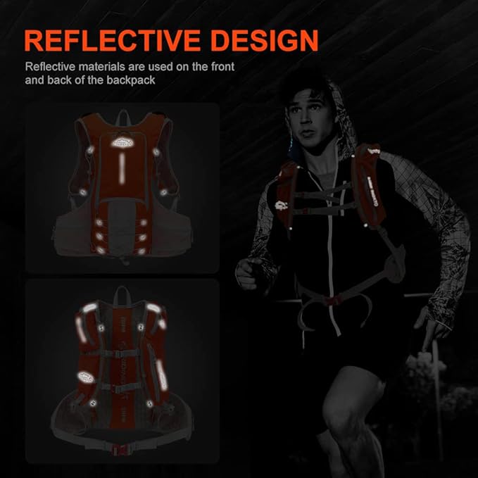 INOXTO Hydration Pack Backpack ,Water Backpack with 2L Leakproof Water Bladder, Running Hydration Vest for Man, Daypack for Cycling Motocross Climbing Trail Running