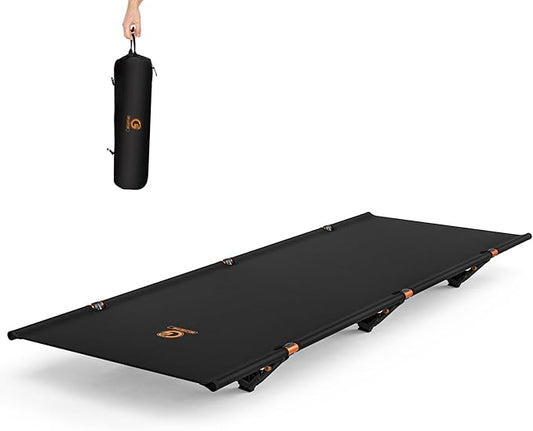 G2 Foldable Camping Cot, Durable Travel Tent Cot, Ultralight for Backpacking, Summer Hiking, Mountaineering, Max Loading Capacity 264lb, Easy to use for Woman & Man, Comes with Storage Bag