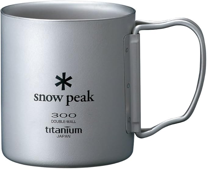 Snow Peak Double Wall Titanimum Insulated Mug, Lightweight, Durable, Camping, 300ml
