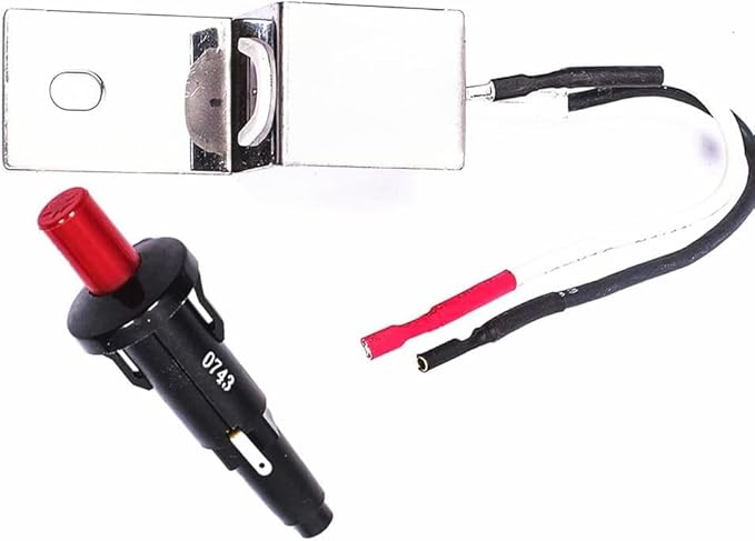 SafBbcue 80462 Grill Igniter Replacement for Weber Q1000/Q2000 Grill Accessories Replacement Parts,for Weber Q100 Q200 Gas Grill Ignitor for Weber 386001 386002 566001 Grill Parts, Ignition Button