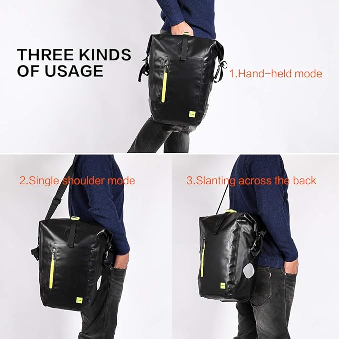 Rhinowalk Bike Bag Waterproof Bike Pannier Bag,(for Bicycle Cargo Rack Saddle Bag Shoulder Bag Laptop Pannier Rack Bicycle Bag Professional Cycling Accessories)
